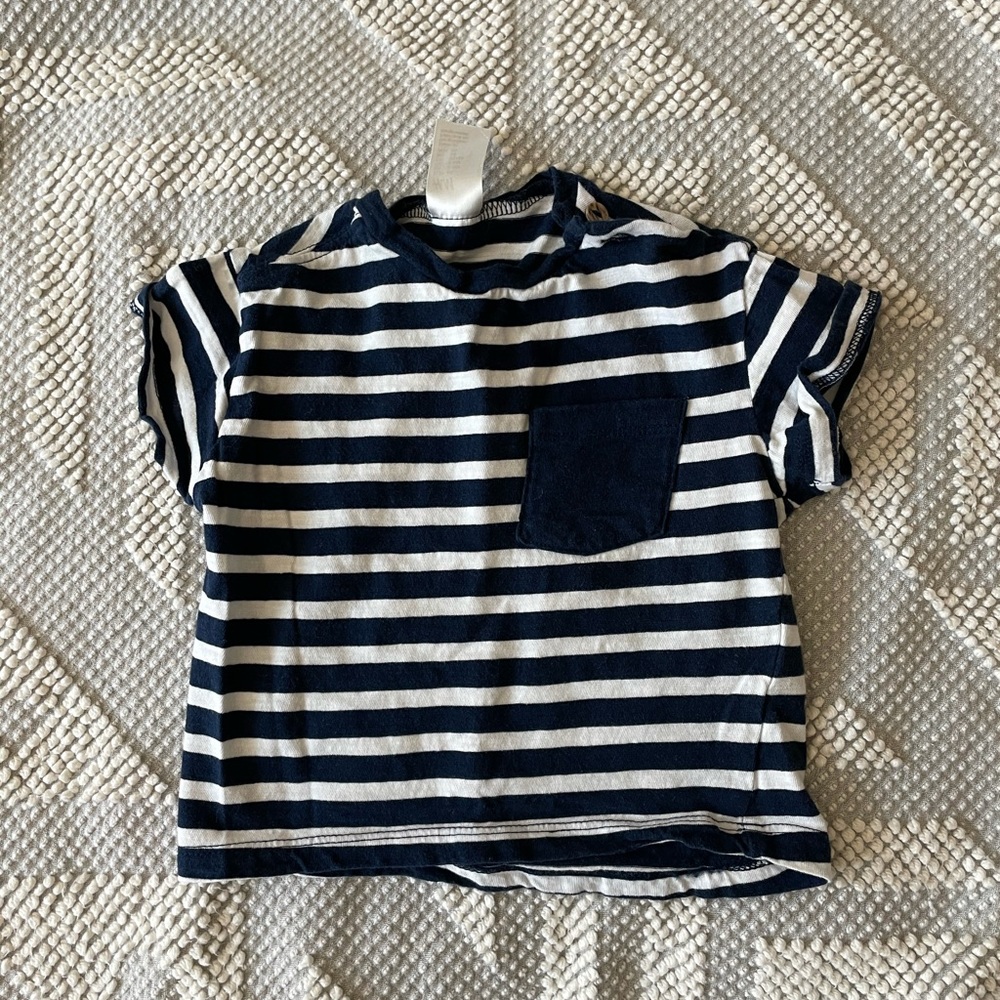 H&M Blue white striped shirt